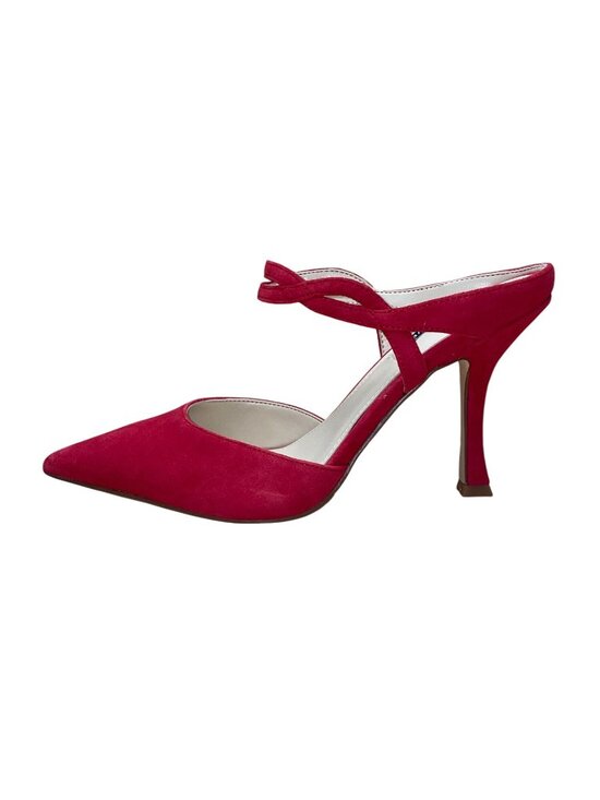 Nine West Women’s Medium Red Suede & Leather Sing Pointed Toe Heels Size 8.5M - Picture 4 of 10